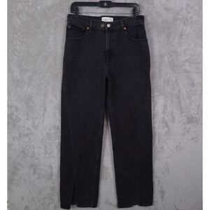 Abercrombie Fitch Womens The 90s Relaxed Jeans Black High Rise Sz 30 / 10L